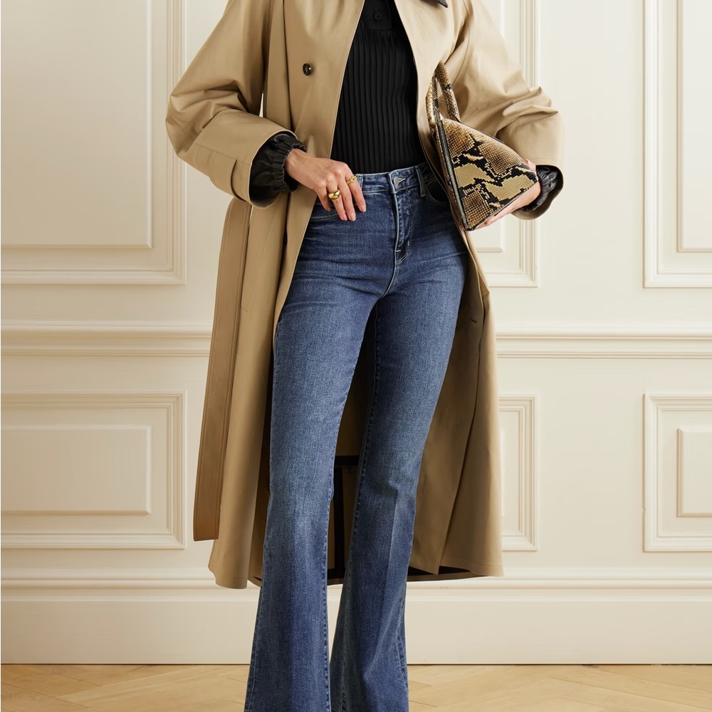 L’AGENCE “Marty” High-Rise Flare jeans — Classic Blue Women's Jeans